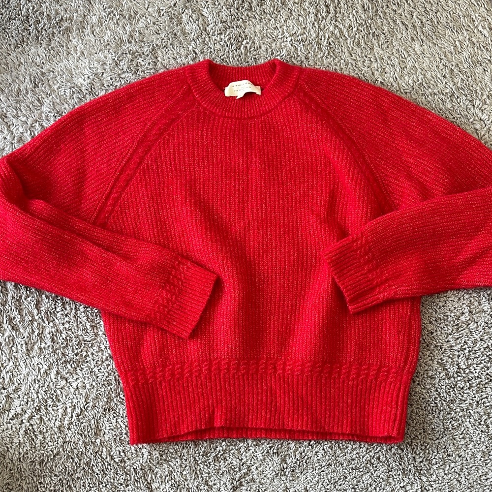 Sezane Otto Jumper in Deep Red